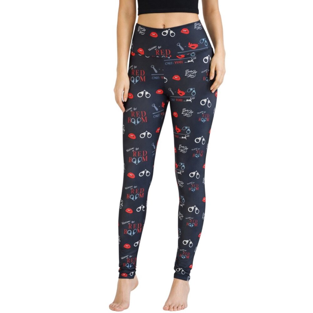 KARMEN ANNE 50 Shades Stretch Workout Pants High Waist Novelty Leggings - O/S